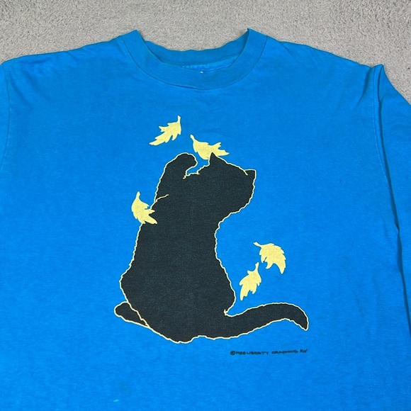 Vintage Blue Cat Long sleeve - Picture 4 of 9